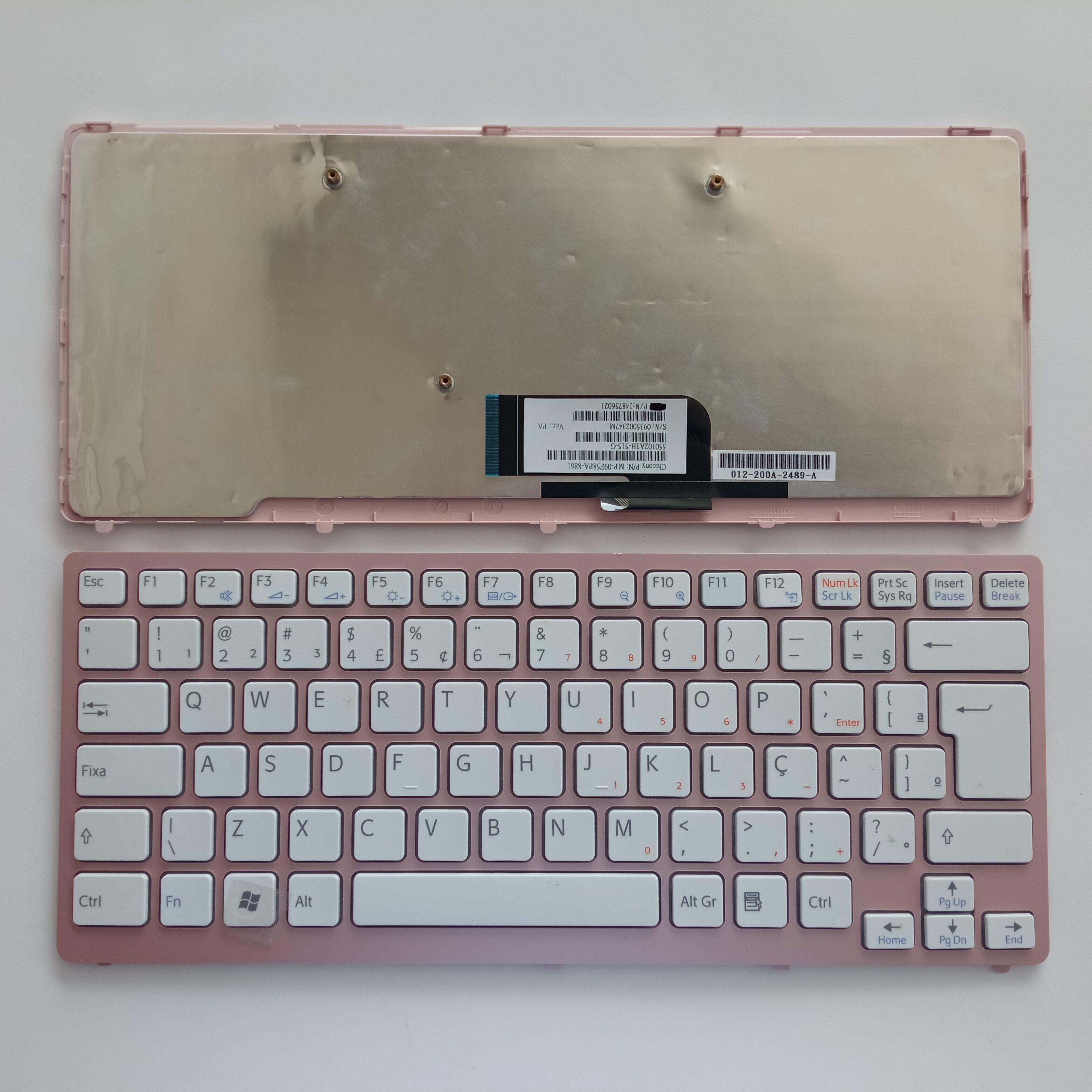 Picture of New Replacement Laptop Keyboard For SONY CW/VPC-CW/CW16EC/CW18FC pink FRAME WHITE BR Layout